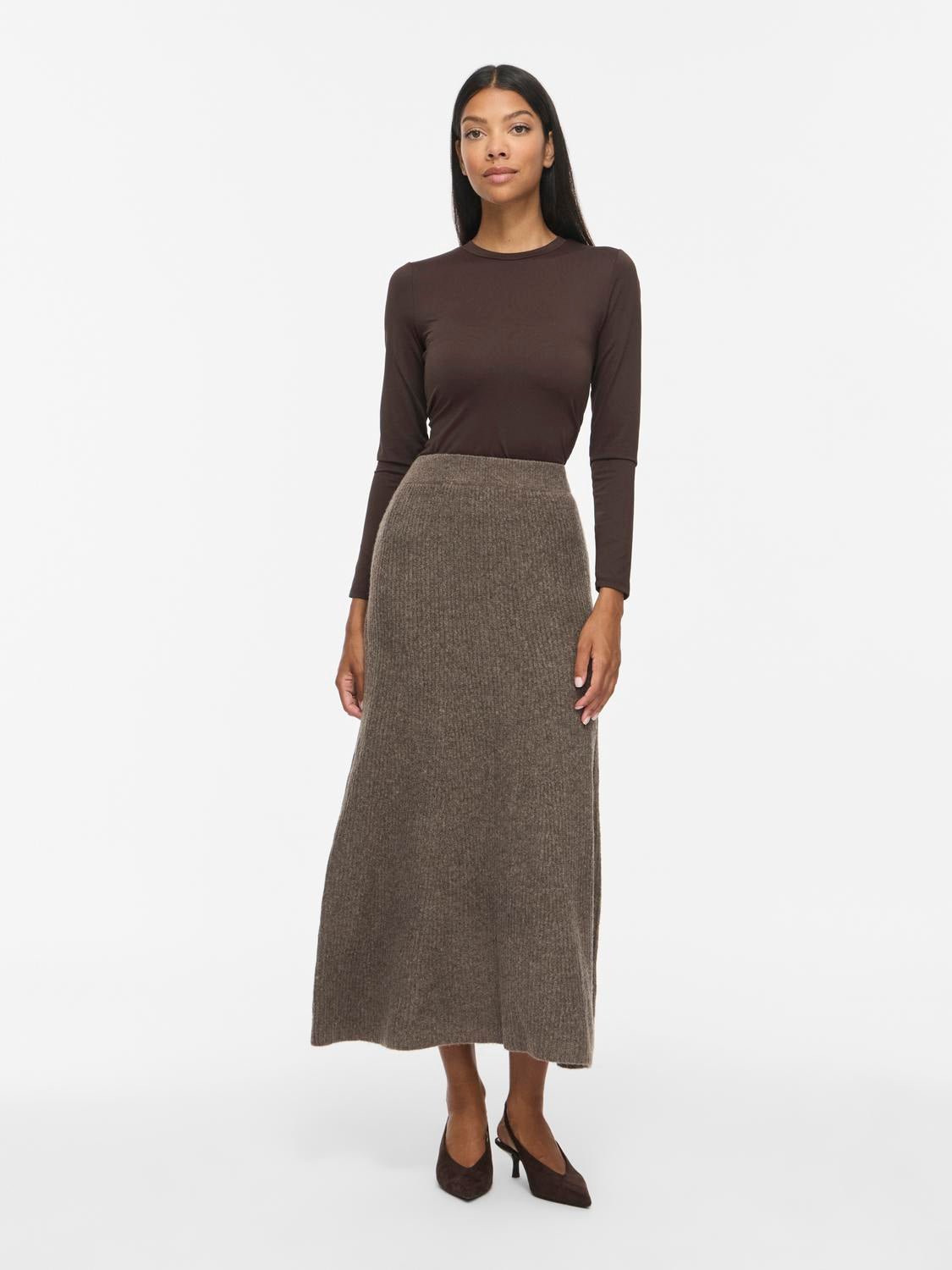 VIKACHEL Midi Skirt - Falcon - VERO MODA & VILA Bergvik
